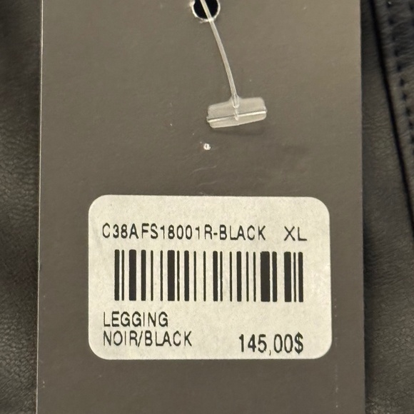 Faux Leather Black Leggings XL - Picture 2 of 9